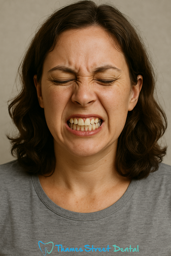Woman Grinding Her Teeth