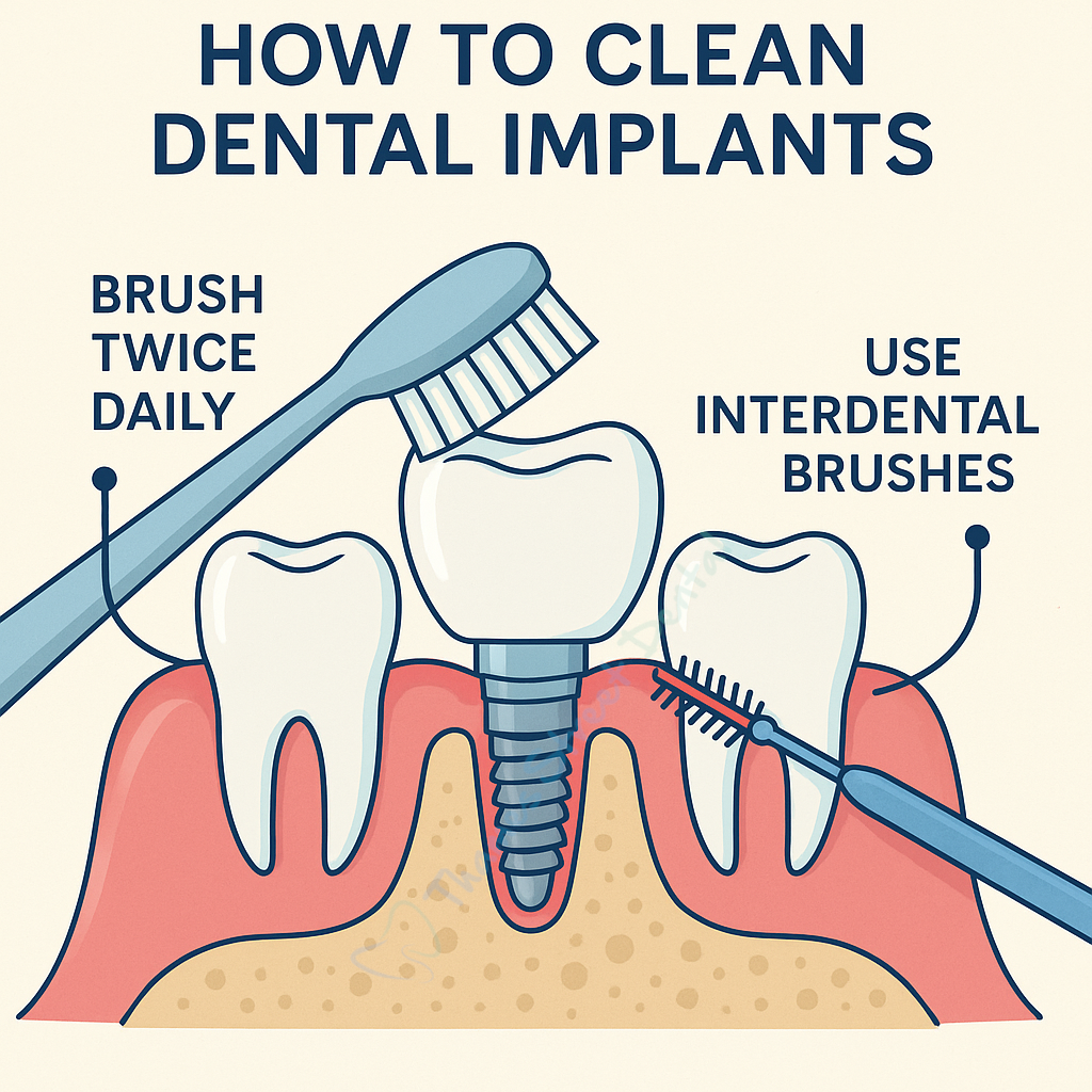 How to clean dental implants