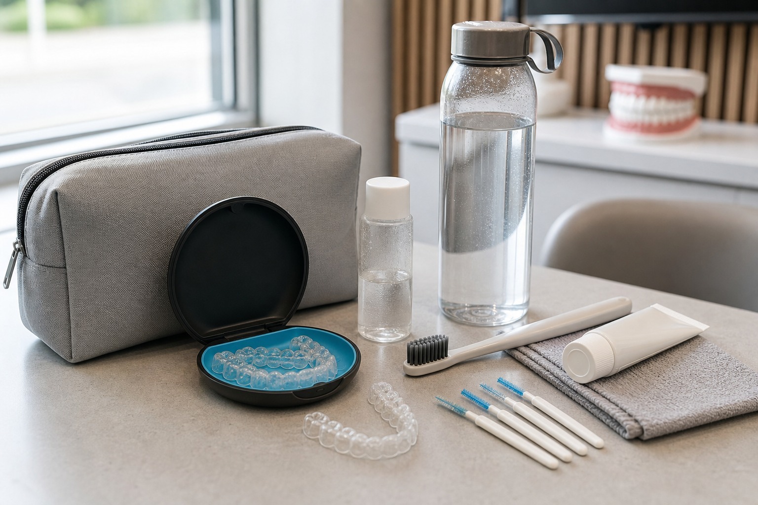 Travel cleaning kit for Invisalign and 32Co aligners