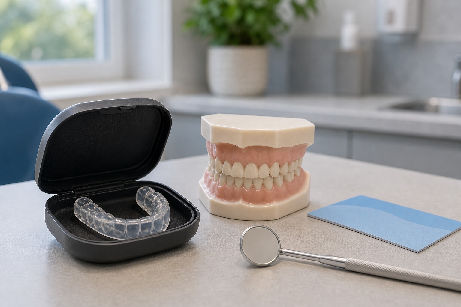Custom night guard for teeth grinding in Kingston